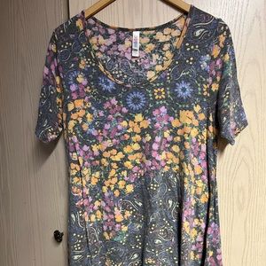 COPY - LuLaRoe Perfect T Grey Floral